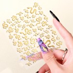 3D美甲贴供应商-厂家价格4张金花