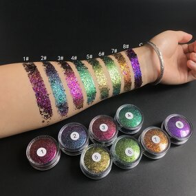 Loose Glitter Eyeshadow Manufacturer - 8 Color Powder, Chameleon Duochrome Pigment