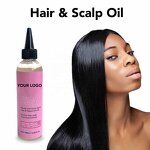 Organic Hair Oil Manufacturer - Custom Printed Bottle Label for Scalp Care & Anti-Dandruff Massage