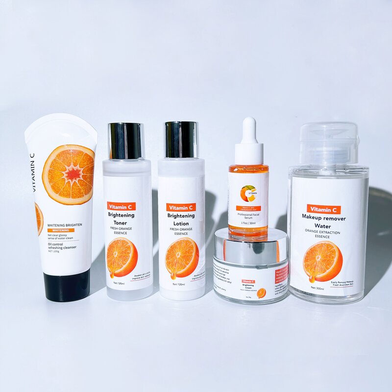 Private Label Skincare Set for Black Skin - Niacinamide & Vitamin C Whitening Creams