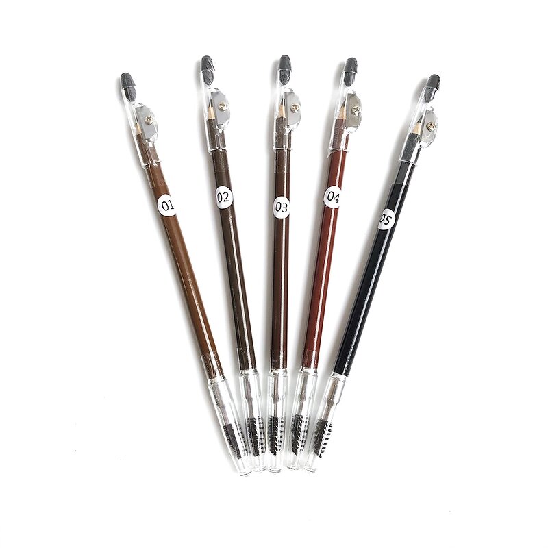 Eyebrow Pencil Manufacturer - Custom Private Label Wooden Waterproof Double Head Packaging