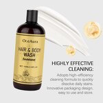 Aloe Vera Extract 2-in-1 Hair & Body Wash for Men - Private Label Deep Cleansing