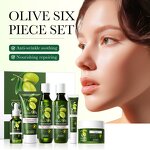 Private Label Olive Oil Anti-Aging Facial Kit - Six-Piece Skincare Set for Women