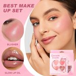 Vegan Makeup Set Manufacturer - Cruelty Free Moisturizing Lip Glaze & Highly Pigmented Blush