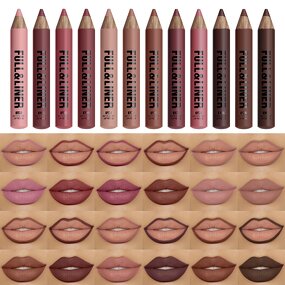 Matte Lip Liner Pencil Manufacturer - Wooden, Sharpenable, 12 Colors, Long-Lasting