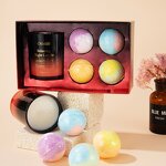 Bath Bombs Manufacturer - Custom Rainbow Bath Bombs with Candle Kit for Spa
