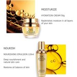 24k Gold Skin Care Set Manufacturer - Hydration Cream, Emulsion, Essence, Toner