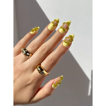 Press on Nails Manufacturer - Medium Stiletto Almond Coffin Shape Glitter Acrylic Kit with Nail File Art for Women