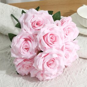 Diamond Rose Silk Flower Wedding Decor Manufacturer - 9 Heads Bundle for Ceremony Hall & Ground