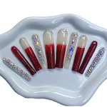 Handmade Press-On Nails Manufacturer - Chrome Coffin Tips with Reflective Shine for Night Party Fashion