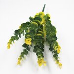 Artificial Flower Potted Plant Manufacturer - 7 Fork Plus Powder Simulation Eucalyptus Money Leaf Bouquet