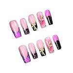 Handmade Coffin 3D False Nails Manufacturer - French Style Press-On Artificial Fingernails 10 Pcs Set