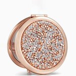 Zinc Alloy Travel Makeup Mirror Manufacturer - Portable Double-Sided Magnifying Folding Compact Mirror for Women