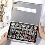Nail Art Storage Box Manufacturer - 35 Grid Acrylic & Aluminum Tooth Gems Organizer
Nail Decorations Storage Box Manufacturer - 35 Grid Set for Acrylic Gems and Nail Tools