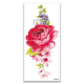 Rose Flower Temporary Tattoo Stickers Manufacturer - Waterproof Long-Lasting White Print for Face & Body