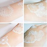 Temporary Tattoo Stickers Manufacturer - 3D Sexy Eco-Friendly White Henna Body Art for Women