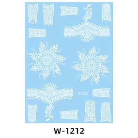 Temporary Tattoo Stickers Manufacturer - 3D Sexy Eco-Friendly White Henna Body Art for Women