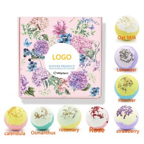 Bath Bombs Manufacturer - Custom Logo, Milk Rose Scented, 100% Natural Ingredients