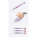 Nail Art Pen Supplier - 3 Size Mermaid Type Nylon Hair 3D Carved Painting Pen