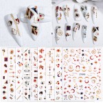 3D Space Nail Sticker Manufacturer - Art Design Laser Long Lasting Star Moon Pattern Polish