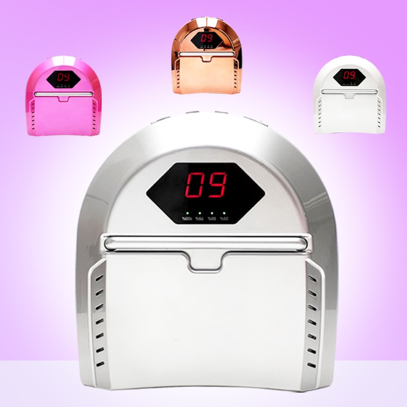 UV LED Nail Lamp Factory - 72W Custom Color Pink Black Cordless 2-in-1 Nail Dryer with Fan