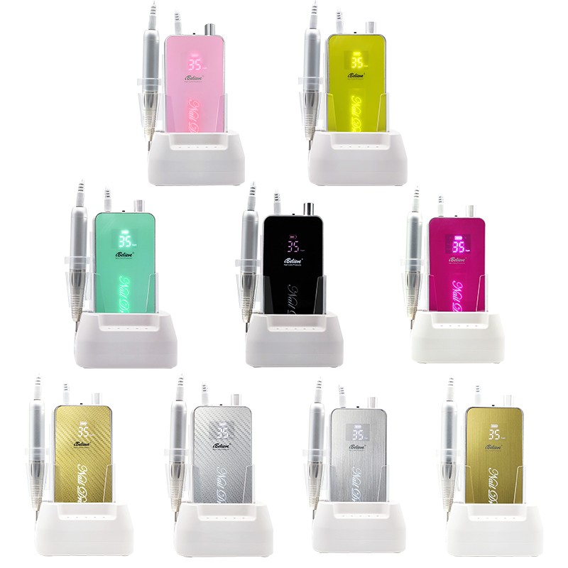 Electric Nail Drill Machine Factory - OEM/ODM 35000rpm Cordless Coreless Professional Nail Drill