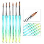 Nail Art Brush Pen Manufacturer - Crystal Carving Flower Acrylic Handle UV Gel Painting Pen