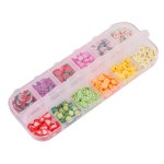 Nail Polish Stickers Supplier - Hot Sale 12 Design 3d Colorful Mixed Fruits Nail Stickers