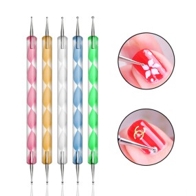 Nail Art Pen Set Supplier - High Quality Crystal Handle DIY Graffiti Flower Dotting Pen