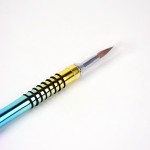 Nail Art Brush Factory - Hot Sale Kolinsky Hair Rainbow Color Metal Handle Nail Brush