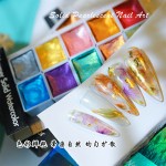 Aurora Nail Powder Manufacturer - New Fashion Solid Shining Non Toxic Pearl Pigment Set