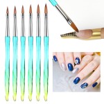 Nail Art Brush Pen Manufacturer - Crystal Carving Flower Acrylic Handle UV Gel Painting Pen