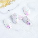 3D Nail Stickers Supplier - Gold Color Laser Snowflake Metal Decals Wholesale Christmas