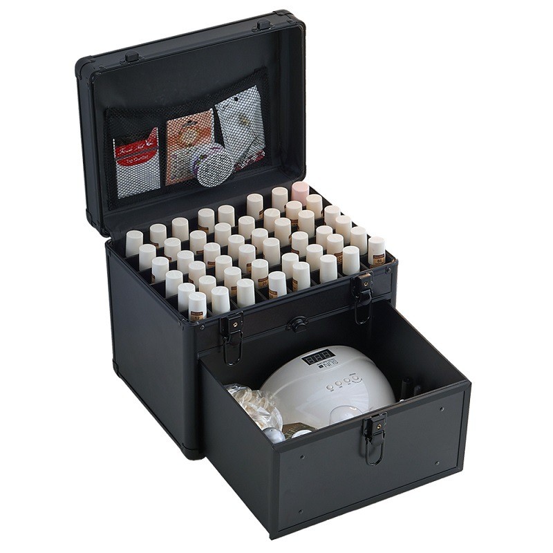 Portable Nail Tool Box Supplier - New Arrival Stylish Gel Polish Kit Box with Large Capacity