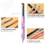 Acrylic Nail Brushes Supplier - 2-in-1 High Quality Kolinsky Hair Wood Material Dotting Pen