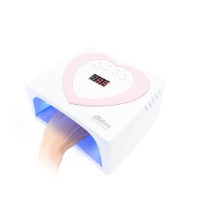 UV LED Nail Lamp Factory - 48W Pink Low Heat Portable Heart Shape Gel Nail Lamp