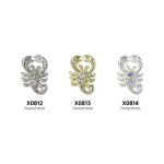 Scorpion Nail Charms Manufacturer - Luxury 3D Gold Silver Scorpion Crystal Rhinestones Alloy