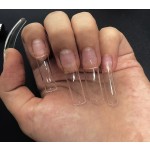 Gel Nail Tips Manufacturer - 500pcs Popular Fashion Long Salon French Square Tips for Extension