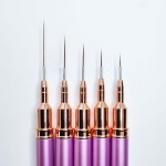 Nail Art Liner Brush Supplier - Green UV Gel Painting Brushes Customized Logo Long Fine Designs