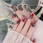 Halloween Nail Charms Factory - 3D Luxury Spider Cross Metal Designer Brand Logo Mix