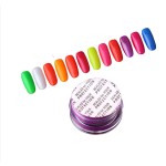 Nail Glitter Pigment Supplier - 12 Colorful 3D Phosphor Neon Ultrafine Fluorescent Powder