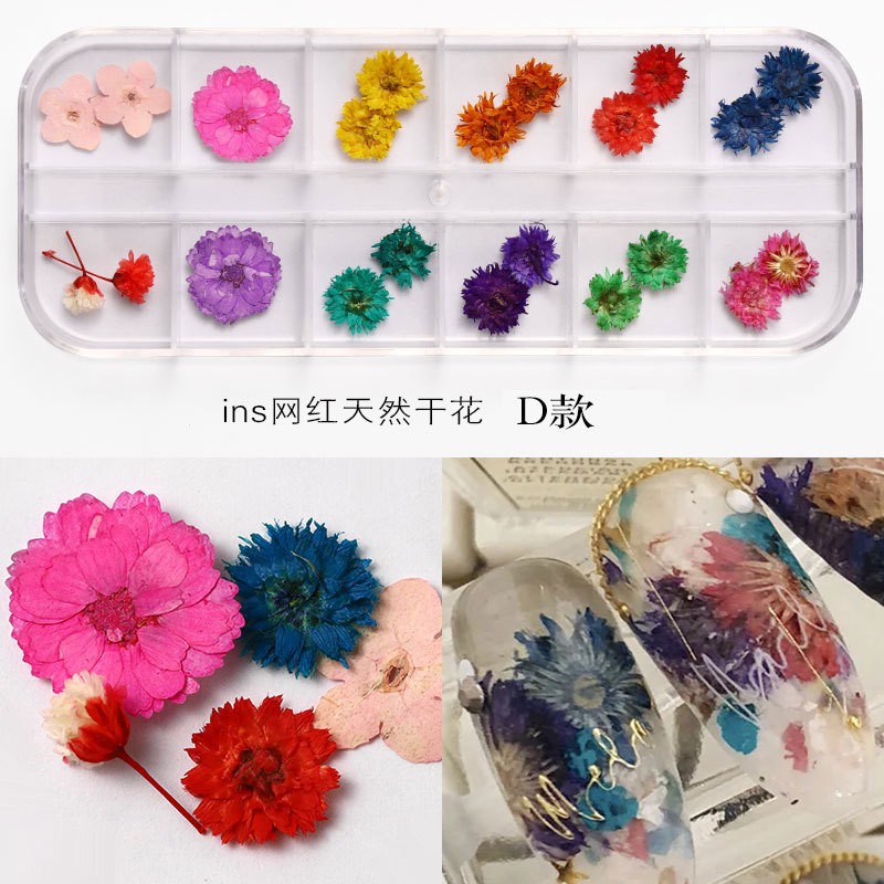 Dry Flower Nail Stickers Factory - Professional Good Quality Natural 3D Dried Flowers Decals
