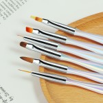 Nail Liner Brush Supplier - New Arrival Custom Logo Nylon UV Gel Painting Auto Color Brush