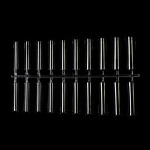 Nail Tips Supplier - 4.45CM Long Flattened French 500Pcs Non C Curve Square Nail Tips