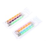Nail Art Pen Set Supplier - High Quality Crystal Handle DIY Graffiti Flower Dotting Pen