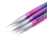Nail Art Pen Supplier - 3 Size Mermaid Type Nylon Hair 3D Carved Painting Pen