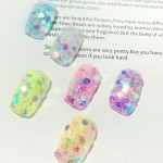 Fluorescent Nail Stickers Factory - New Product Super Shine Butterfly Star Luminous Decals