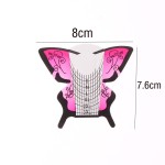 PVC Nail Forms Factory - Logo Custom Clear Plastic Butterfly Forms for UV Gel Tip Extension