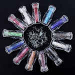 Crystal Nail Decals Factory - Pixie Dust Beads 3D Diamond Jewelry Round Shape Bottle