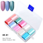 Foil Nail Sticker Supplier - 10pcs/set Special Design Glitter Stars Glue Professional